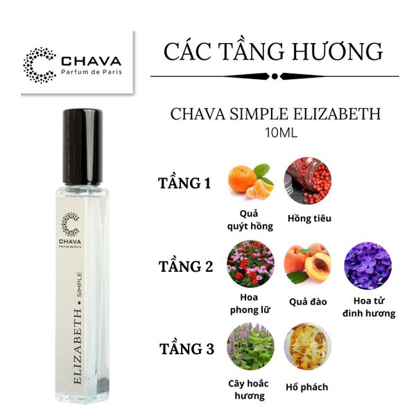 NƯỚC HOA MINI SIMPLE ELIZABETH 10ML PHONG CÁCH XỊT - CHAVA NƯỚC HOA MINI SIMPLE ELIZABETH 10ML PHONG CÁCH XỊT - CHAVA