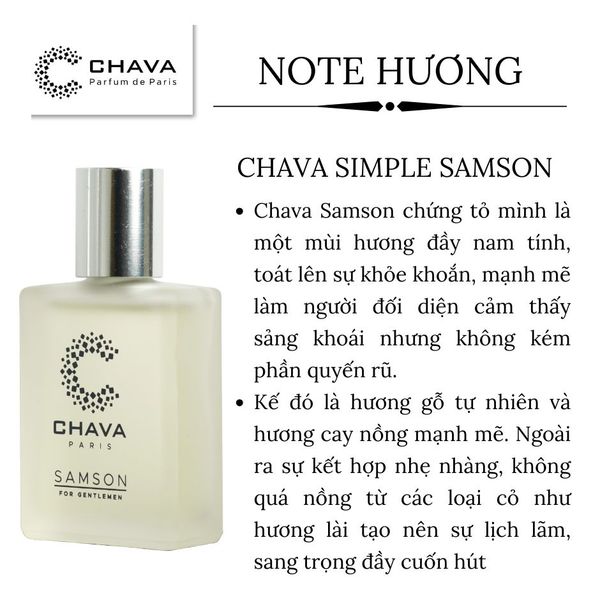 NƯỚC HOA MINI SIMPLE SAMSON 15ML PHONG CÁCH LĂN - CHAVA NƯỚC HOA MINI SIMPLE SAMSON 15ML PHONG CÁCH LĂN - CHAVA