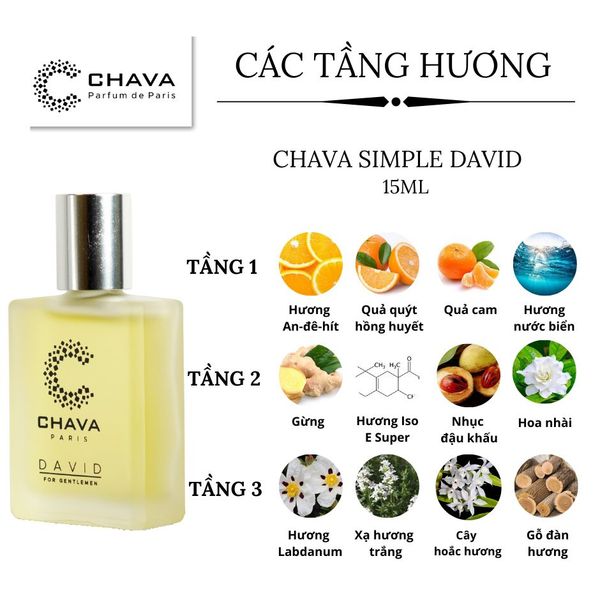 NƯỚC HOA MINI SIMPLE DAVID 15ML PHONG CÁCH LĂN - CHAVA NƯỚC HOA MINI SIMPLE DAVID 15ML PHONG CÁCH LĂN - CHAVA