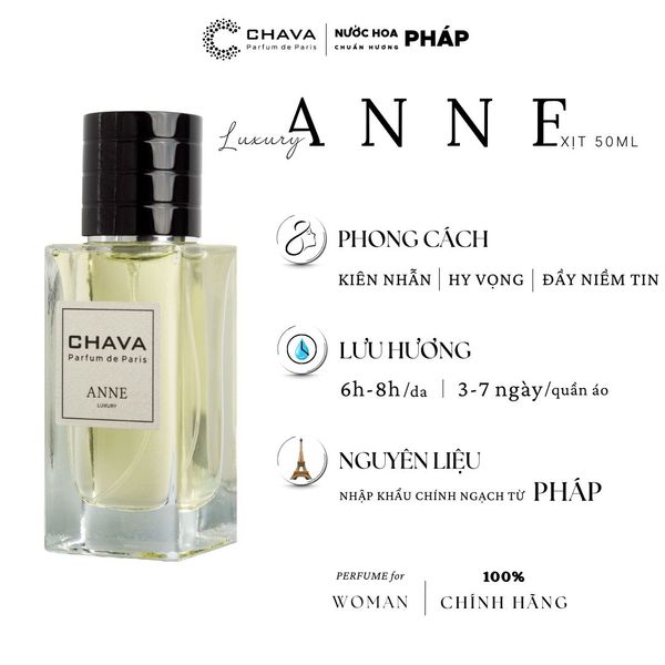 NƯỚC HOA LUXURY ANNE 50ML PHONG CÁCH XỊT - CHAVA NƯỚC HOA LUXURY ANNE 50ML PHONG CÁCH XỊT - CHAVA