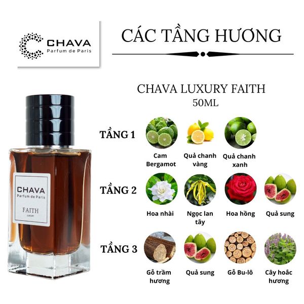NƯỚC HOA UNISEX LUXURY FAITH 50ML PHONG CÁCH XỊT - CHAVA NƯỚC HOA UNISEX LUXURY FAITH 50ML PHONG CÁCH XỊT - CHAVA