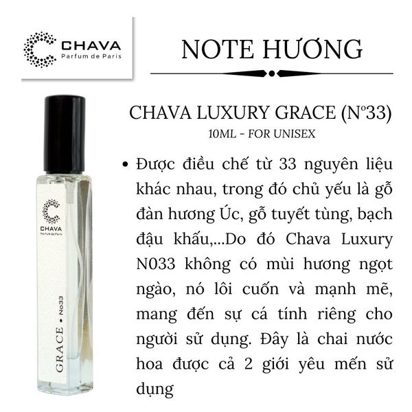 NƯỚC HOA MINI LUXURY N033 10ML - CHAVA NƯỚC HOA MINI LUXURY N033 10ML - CHAVA