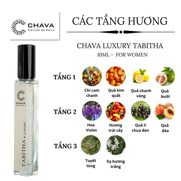 NƯỚC HOA MINI LUXURY TABITHA 10ML PHONG CÁCH XỊT - CHAVA NƯỚC HOA MINI LUXURY TABITHA 10ML PHONG CÁCH XỊT - CHAVA