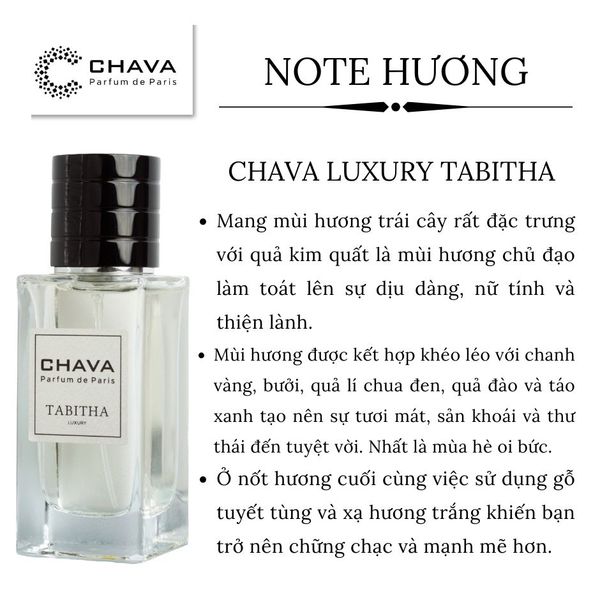 NƯỚC HOA LUXURY TABITHA 50ML PHONG CÁCH XỊT - CHAVA NƯỚC HOA LUXURY TABITHA 50ML PHONG CÁCH XỊT - CHAVA