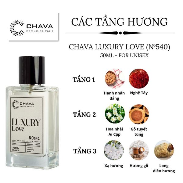 NƯỚC HOA LUXURY N0540 50ML - CHAVA NƯỚC HOA LUXURY N0540 50ML - CHAVA