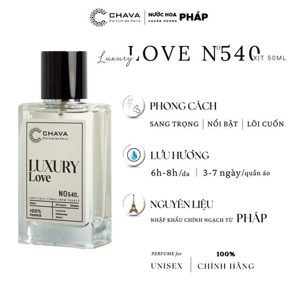 NƯỚC HOA LUXURY N0540 50ML - CHAVA NƯỚC HOA LUXURY N0540 50ML - CHAVA