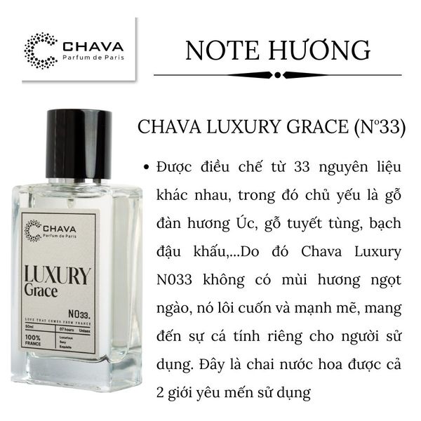 NƯỚC HOA LUXURY N033 50ML - CHAVA NƯỚC HOA LUXURY N033 50ML - CHAVA