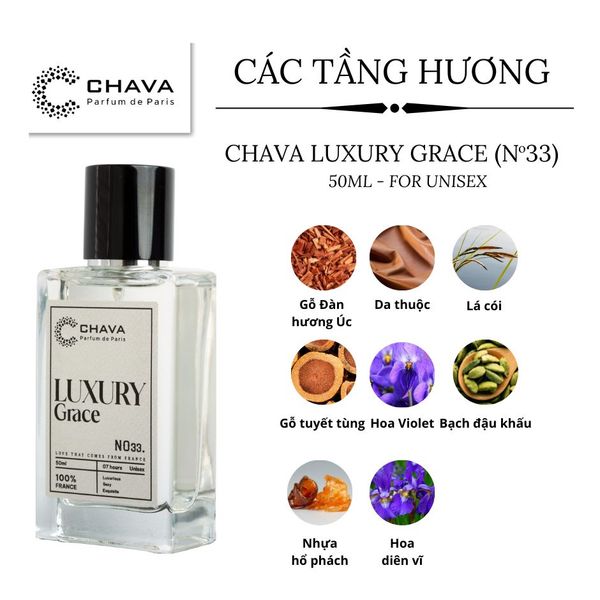 NƯỚC HOA LUXURY N033 50ML - CHAVA NƯỚC HOA LUXURY N033 50ML - CHAVA