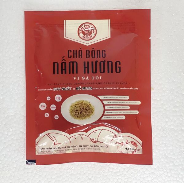 Chà Bông Nấm Chay Vị Cay Ngọt 43g- Nấm Tươi Cười Chà Bông Nấm Chay Vị Cay Ngọt 43g- Nấm Tươi Cười
