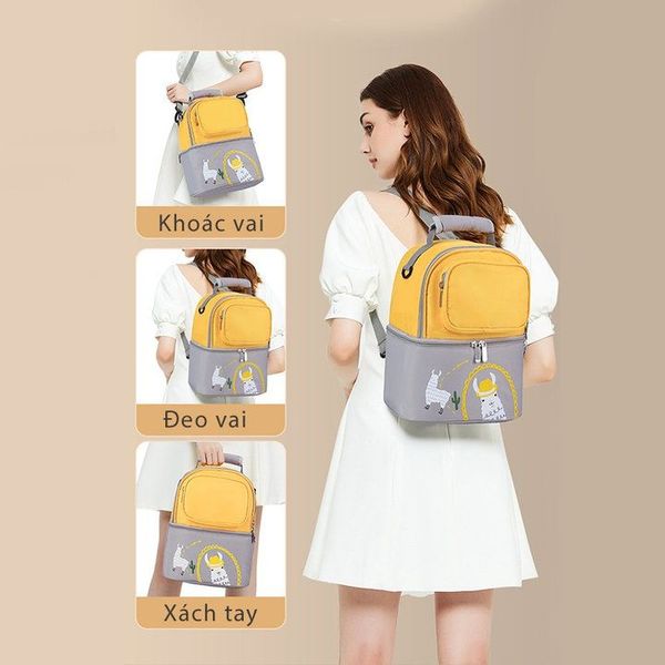 BALO BỈM SỮA TUẦN LỘC CÓ 2 NGĂN GIỮ NHIỆT ĐEO CHÉO HOẶC MANG BALO, CHỐNG NƯỚC HÀNG CAO CẤP 55426 - LADY'S PASSION BALO BỈM SỮA TUẦN LỘC CÓ 2 NGĂN GIỮ NHIỆT ĐEO CHÉO HOẶC MANG BALO, CHỐNG NƯỚC HÀNG CAO CẤP 55426 - LADY'S PASSION