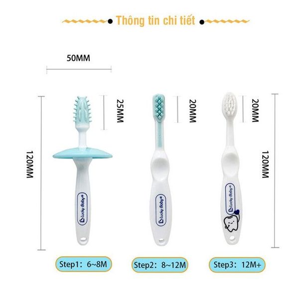 BÀN CHẢI ĐÁNH RĂNG TRẺ EM LUCKY BABY 3 GIAI ĐOẠN 56574 - LADY'S PASSION BÀN CHẢI ĐÁNH RĂNG TRẺ EM LUCKY BABY 3 GIAI ĐOẠN 56574 - LADY'S PASSION