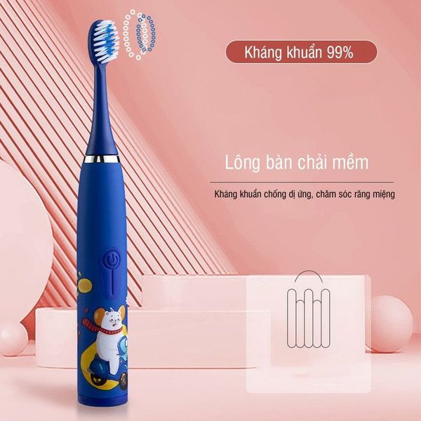 BÀN CHẢI ĐÁNH RĂNG TRẺ EM BẰNG ĐIỆN TẶNG KÈM 5 ĐẦU BÀN CHẢI THAY THẾ 56550 - LADY'S PASSION BÀN CHẢI ĐÁNH RĂNG TRẺ EM BẰNG ĐIỆN TẶNG KÈM 5 ĐẦU BÀN CHẢI THAY THẾ 56550 - LADY'S PASSION