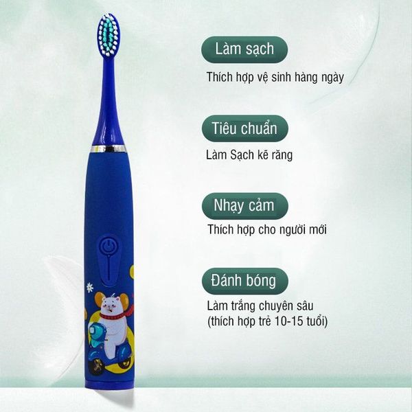 BÀN CHẢI ĐÁNH RĂNG TRẺ EM BẰNG ĐIỆN TẶNG KÈM 5 ĐẦU BÀN CHẢI THAY THẾ 56550 - LADY'S PASSION BÀN CHẢI ĐÁNH RĂNG TRẺ EM BẰNG ĐIỆN TẶNG KÈM 5 ĐẦU BÀN CHẢI THAY THẾ 56550 - LADY'S PASSION