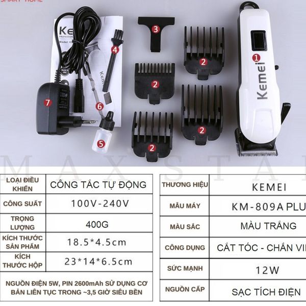 TÔNG ĐƠ CẮT TÓC KHÔNG DÂY KEMEI KM-809A PLUS CHỐNG NƯỚC CHUYÊN NGHIỆP MÀN HÌNH LCD HIỂN THỊ PIN, CẮT ĐƯỢC LÔNG CHO THÚ CƯNG, CHÓ, MÈO GD086 - LADY'S PASSION TÔNG ĐƠ CẮT TÓC KHÔNG DÂY KEMEI KM-809A PLUS CHỐNG NƯỚC CHUYÊN NGHIỆP MÀN HÌNH LCD HIỂN THỊ PIN, CẮT ĐƯỢC LÔNG CHO THÚ CƯNG, CHÓ, MÈO GD086 - LADY'S PASSION