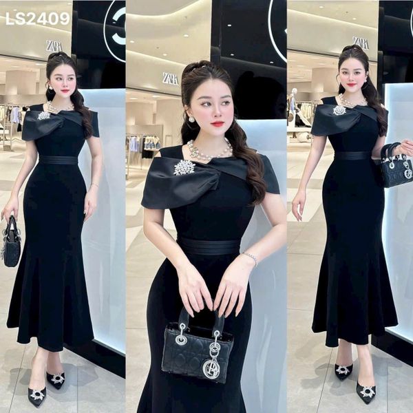 Đầm đuôi cá trễ vai kèm phụ kiện sang trọng hàng cao cấp Đầm đuôi cá trễ vai kèm phụ kiện sang trọng hàng cao cấp