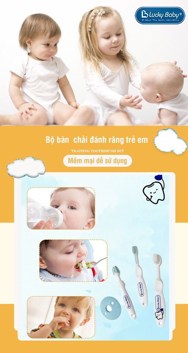 BÀN CHẢI ĐÁNH RĂNG TRẺ EM LUCKY BABY 3 GIAI ĐOẠN 56574 - LADY'S PASSION BÀN CHẢI ĐÁNH RĂNG TRẺ EM LUCKY BABY 3 GIAI ĐOẠN 56574 - LADY'S PASSION