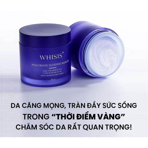 Mặt Nạ Ngủ Dưỡng Ẩm, Bảo Vệ Da Chuyên Sâu Sáng Mịn Căng Mướt Ngay Cả Khi Ngủ Whisis Hyaluronic Sleeping Mask EX 15ml Mặt Nạ Ngủ Dưỡng Ẩm, Bảo Vệ Da Chuyên Sâu Sáng Mịn Căng Mướt Ngay Cả Khi Ngủ Whisis Hyaluronic Sleeping Mask EX 15ml