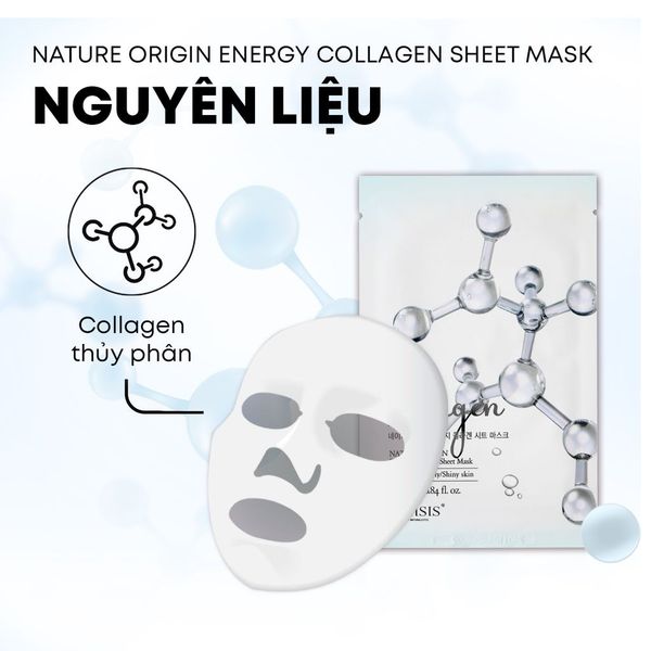 Combo 10 Mặt Nạ Collagen WHISIS Nature Origin Energy Collagen Sheet Mask 25ml/miếng Combo 10 Mặt Nạ Collagen WHISIS Nature Origin Energy Collagen Sheet Mask 25ml/miếng