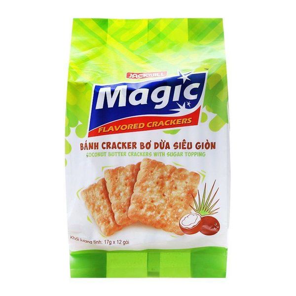 Bánh MAGIC Bơ Dừa Siêu Giòn 17g x 12 giá sỉ, giá bán buôn - Thị Trường Sỉ