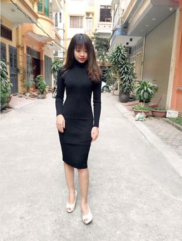Đầm FF ôm body len mát dáng dài màu trắng 6273 main image 0