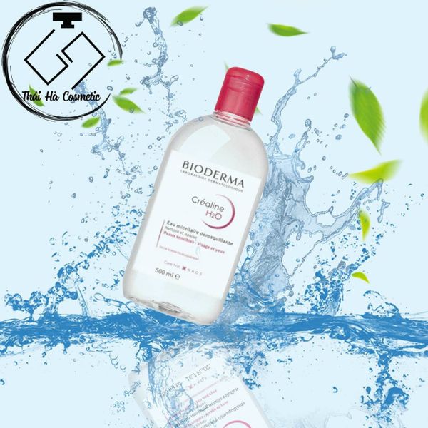 Nước tẩy trang Bioderma Sébium H2O và Créaline H2O chai 500ml nắp