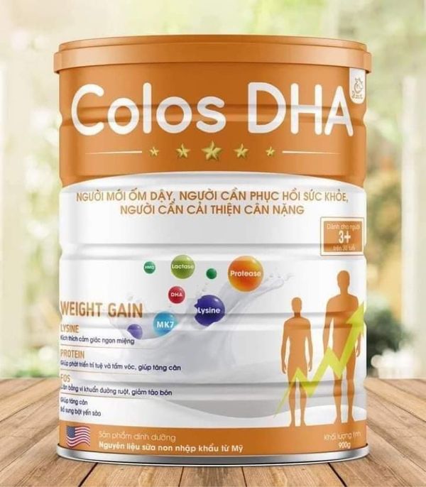 SỮA COLOS DHA WEIGHT GAIN TỪ 3 TUỔI TRỞ LÊN HỘP 900G giá sỉ, giá bán