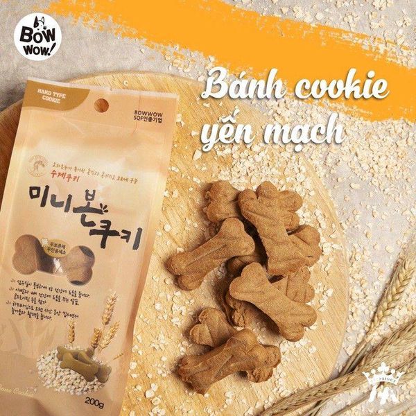 Bánh cookie yến mạch hình xương cho chó bổ sung chất xơ, vitamin ...