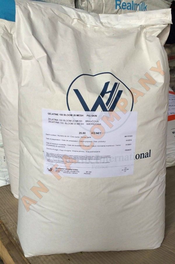 Nguyên liệu thực phẩm Gelatine Powder (E441) Bột Gelatin bao lớn