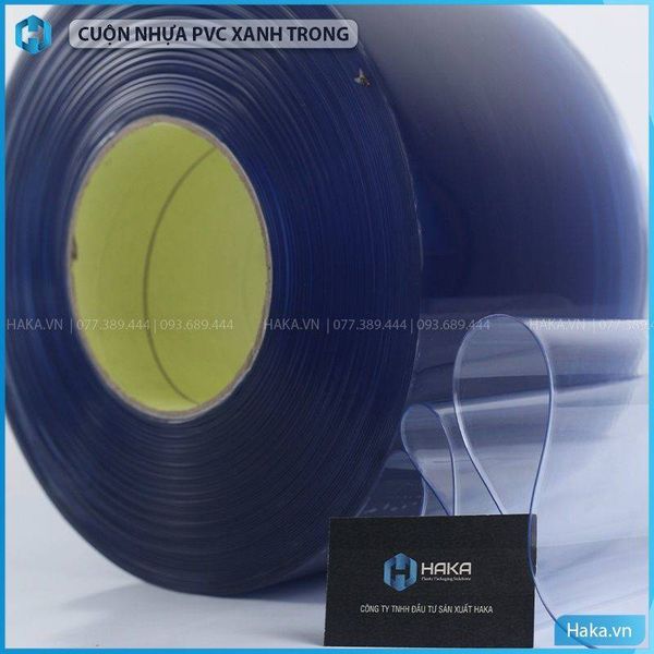 Cuộn rèm nhựa pvc ngăn lạnh màu xanh trong dày 1.5 - 2.0mm khổ rộng ...