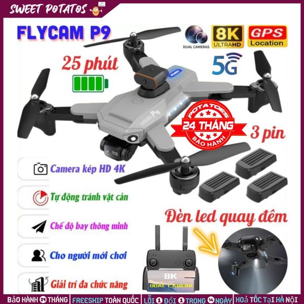 Flycam Điều Khiển Từ Xa P9 PRO MAX, Fly cam mini giá rẻ, Máy bay điều ...