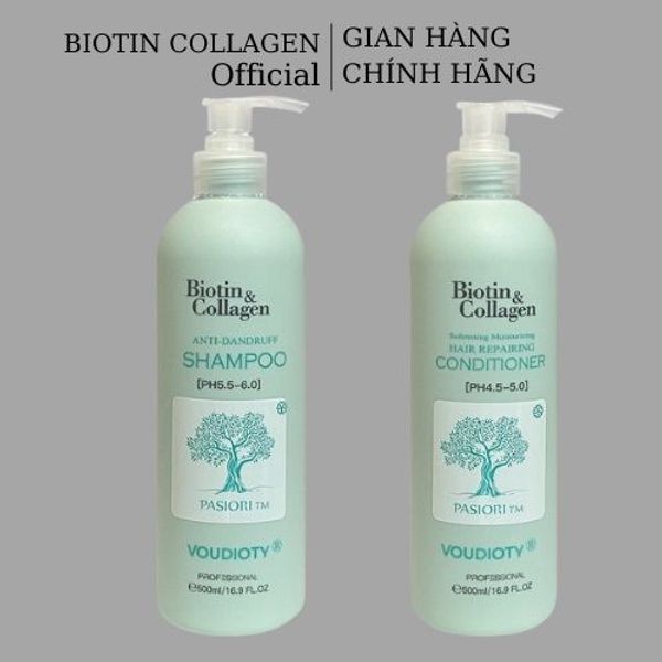 Dầu gội xả ngăn gàu Biotin Collagen Voudioty xanh dương 500ml giá sỉ ...