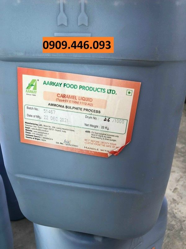 Màu Caramel dạng nước E150a, E150b, E150c, E150d từ nhạt đến đậm giá rẻ