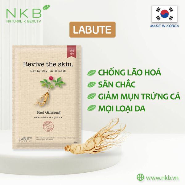 Labuye MẶT NẠ LABUTE REVIVE THE SKIN RED RINSENG MASK - GIÁ XẢ KHO CÓ 1 KHÔNG ...