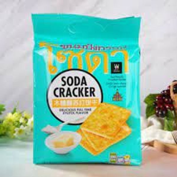 Bánh quy lạt Soda Cracker ăn kiêng healthy Thái Lan 400g, ăn vặt phù
