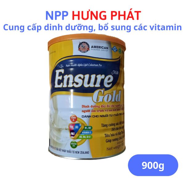 Sữa bột Ensure Milk Gold (Hộp 900g) Hỗ trợ tiêu hóa và tăng cường đề