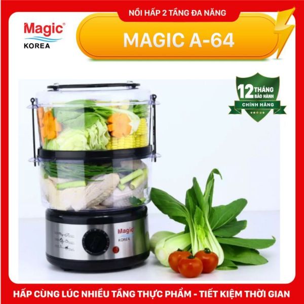 Máy Hấp Thực Phẩm Magic Korea A64 | Dung Tích Chứa 5L | Thiết Kế 2 Tầng ...
