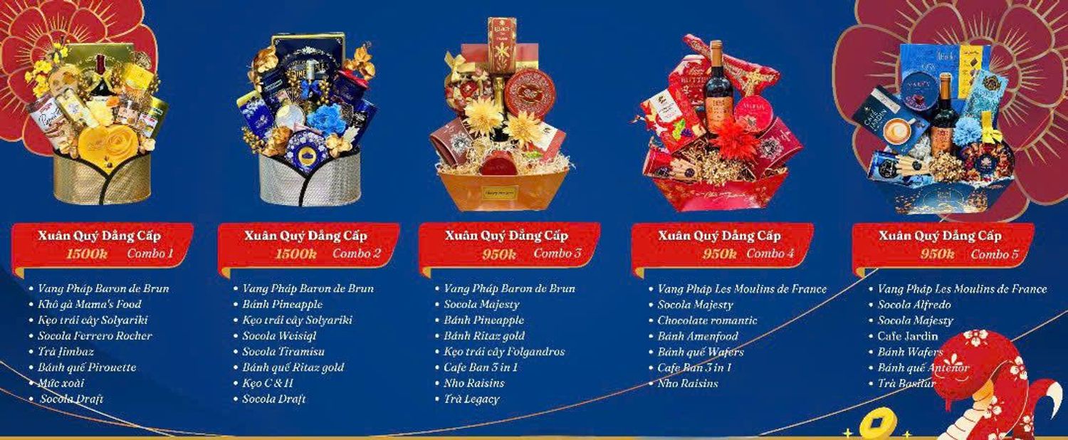 GIỎ QUÀ TẾT, GIỎ QUÀ TẶNG DOANH NGHIỆP CAO CẤP, CHẤT LƯỢNG GIÁ SỈ SLL